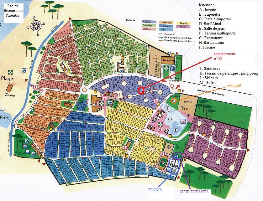 Plan du camping 2011